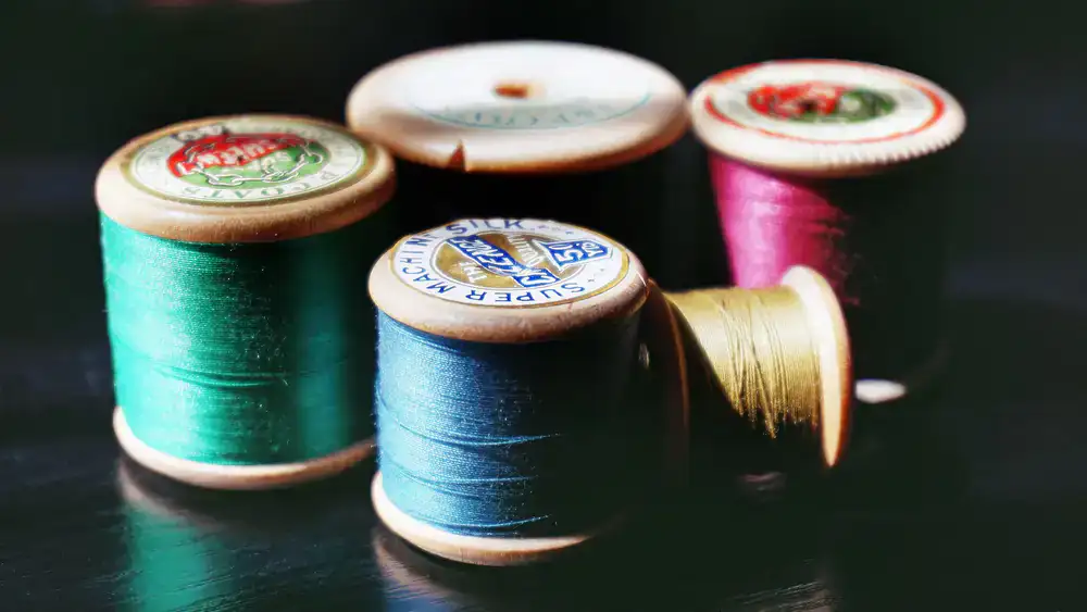 Colorful haberdashery supplies and threads